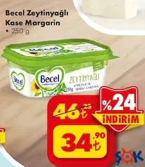 BECEL ZEYTİNYAĞLI KASE MARGARİN 250 G